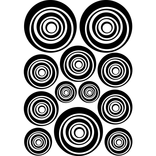 Wandtattoo - Kit 12 Kreise