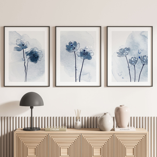 3-teiliges Poster-Set - Blumen