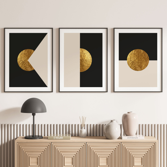 3-teiliges Poster-Set - Geometrische Formen