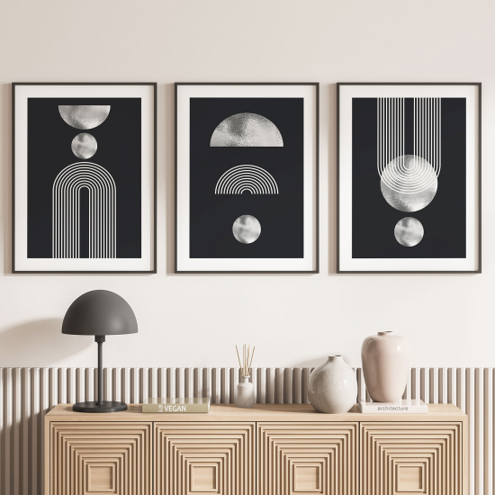 3-teiliges Poster-Set - Geometrische Formen