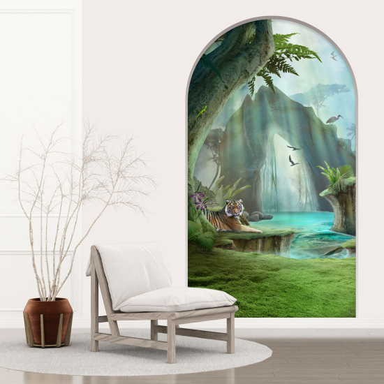 3D Wandtattoo - Optische Täuschung für Kinderzimmer - Tiger