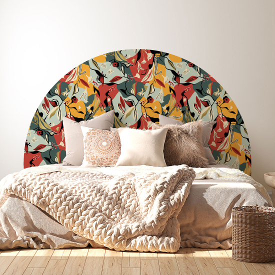 Bogen Kopfteil Wandtattoo - Blätter