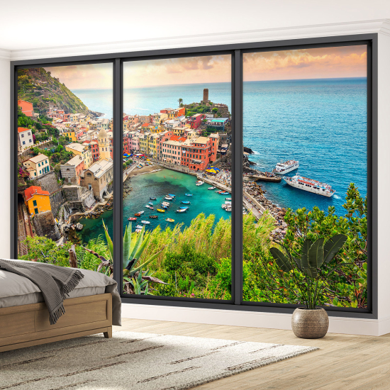 Fototapeten 3D Optische Täuschung - Cinque terre