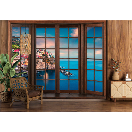 Fototapeten 3D Optische Täuschung - Cinque Terre