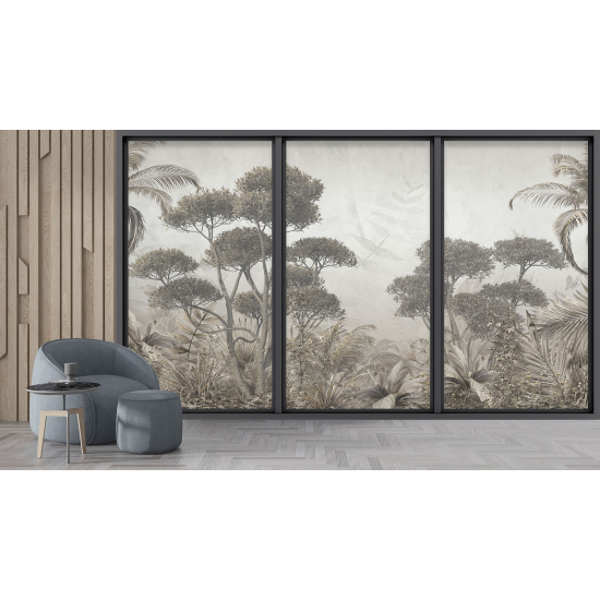 Fototapeten 3D Optische Täuschung - Dschungel