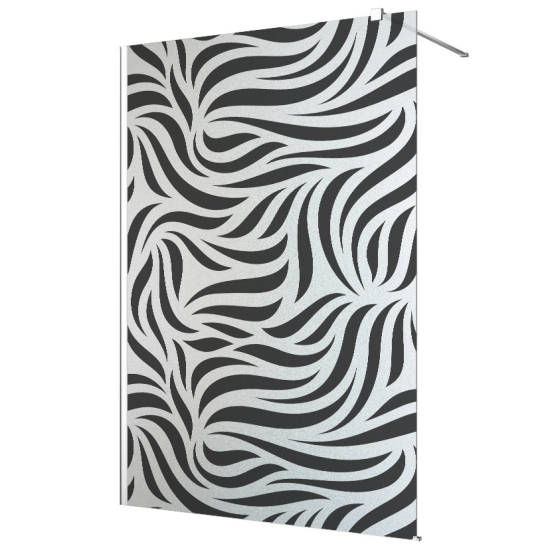 Glasdekor Dusche, Druck auf Sandstrahlfolie - Design