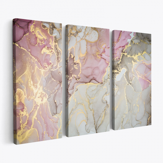 Leinwandbild 3-teilig - Marmoreffekt