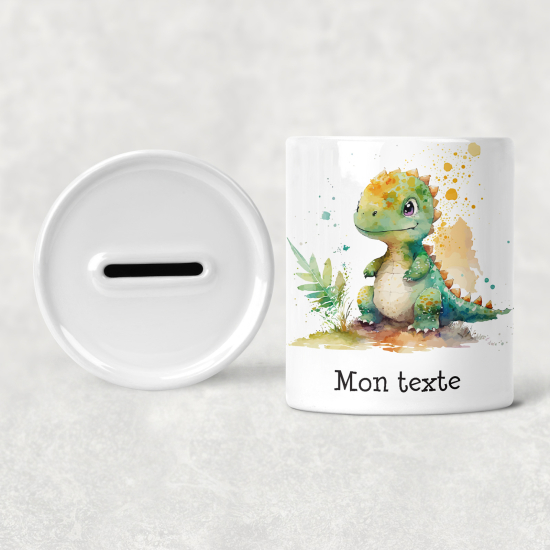 Personalisierte Sparschwein für Kinder - Babydinosaurier