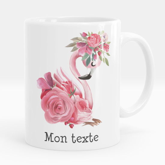 Personalisierte Tasse - Rosa Flamingo