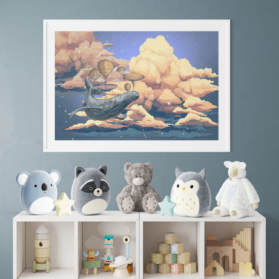 Personalisiertes Kinderposter - Wal