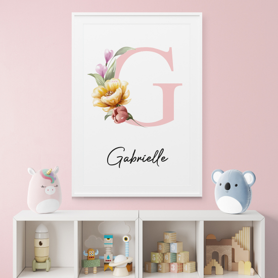 Poster mit Monogramm - Buchstabe G