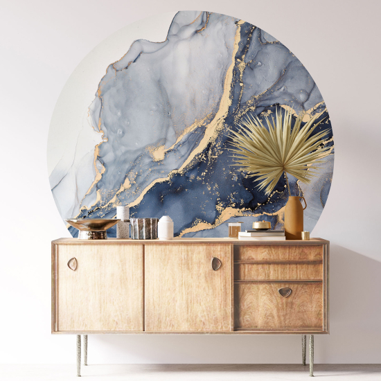 Wandtattoo rund - Marmor-Effekt