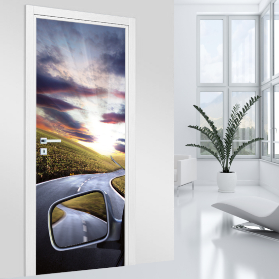 Türaufkleber - Retro-Route