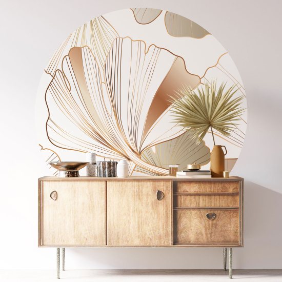 Wandtattoo rund - Botanisches Motiv